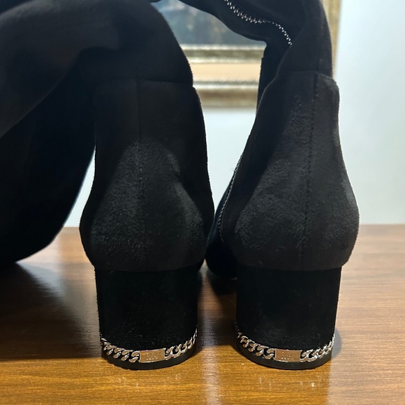 Michael Kors Sabrina  Black Suede Leather Boots, Size 9 M - Picture 8 of 16